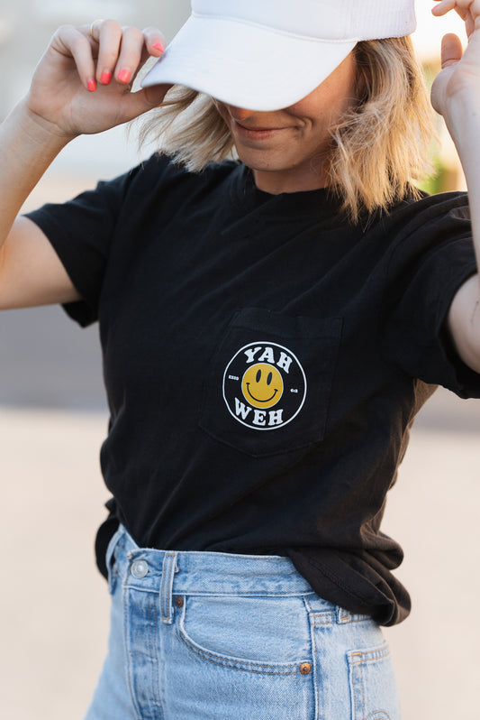 YAHWEH Smiley Tee Black