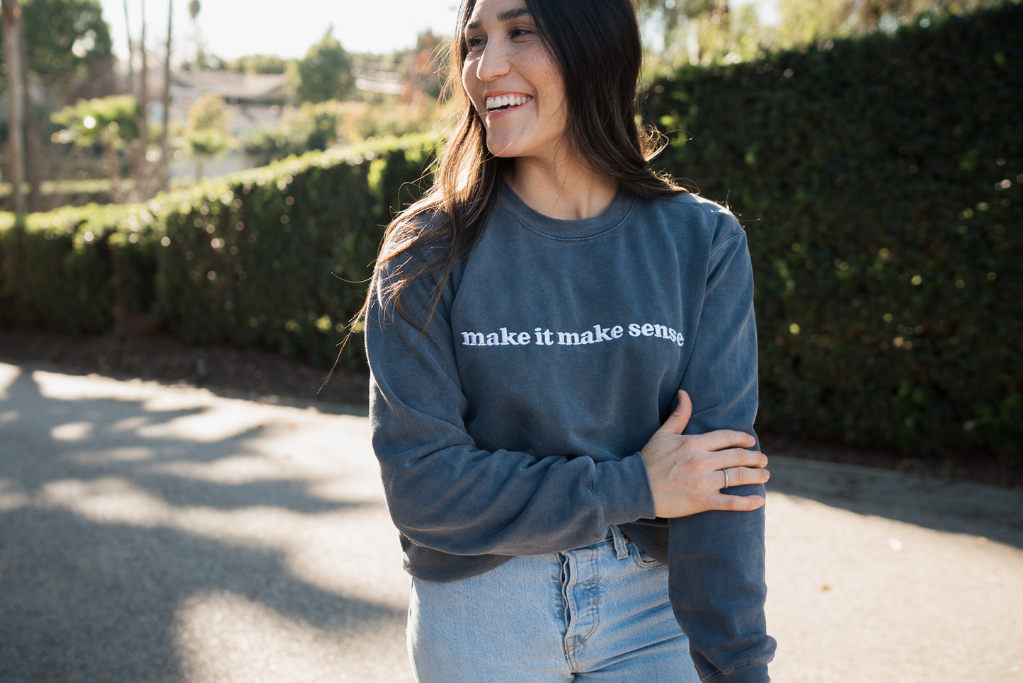 Make It Make Sense Sweatshirt Spruce